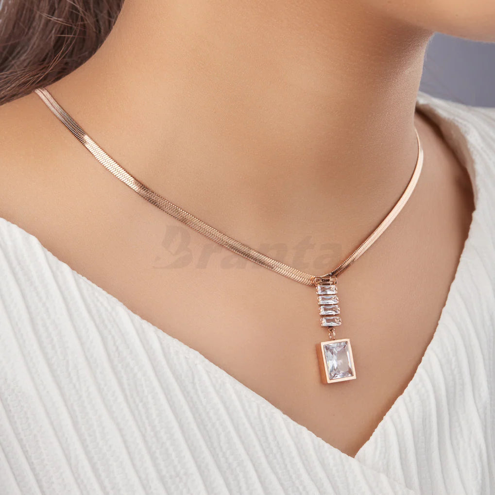 Square Heart Necklace Tarnish free