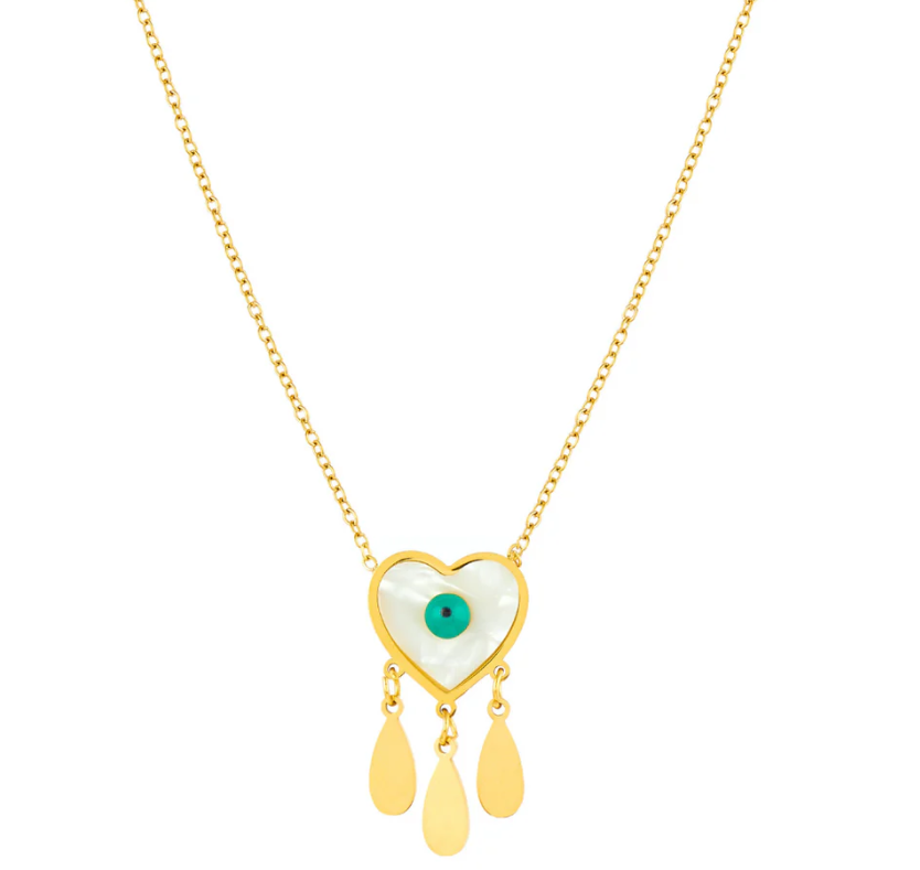 Evil Eye Heart Necklace