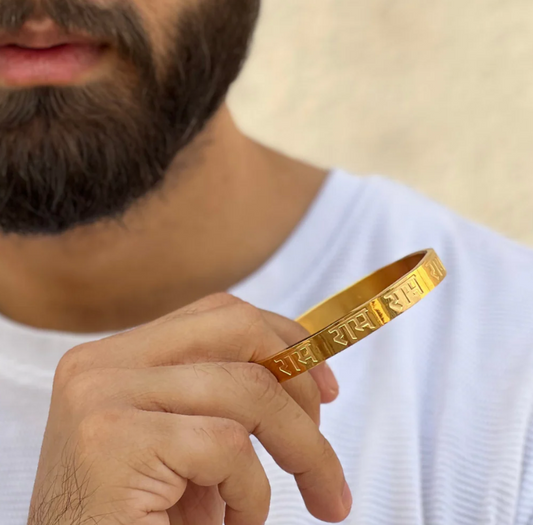 Divine Ram Men's Gold Bracelet