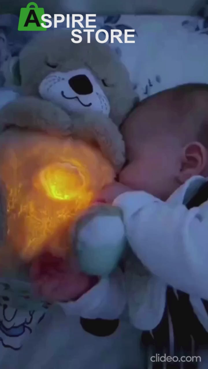 Breathing Teddy Bear with Soothing Music, Comfort Plush